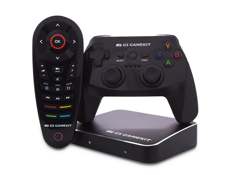 GS Gamekit – игровая консоль с функцией просмотра ТВ (игровая приставка, игровой пульт, геймпад (джойстик), кабель USB-microUSB, кабель HDMI, блок питания)